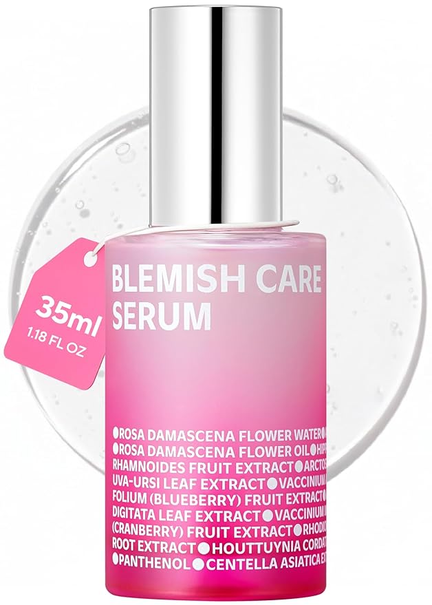 ISOI Blemish Care Up Serum for Face, Vegan Hydrating Serum for Smooth & Glass Skin Effect, Skin Barrier & Moisture Balance for Women, Arbutin & Rose Otto Oil, Korean Skin Care (1.18 fl. oz, 35ml)