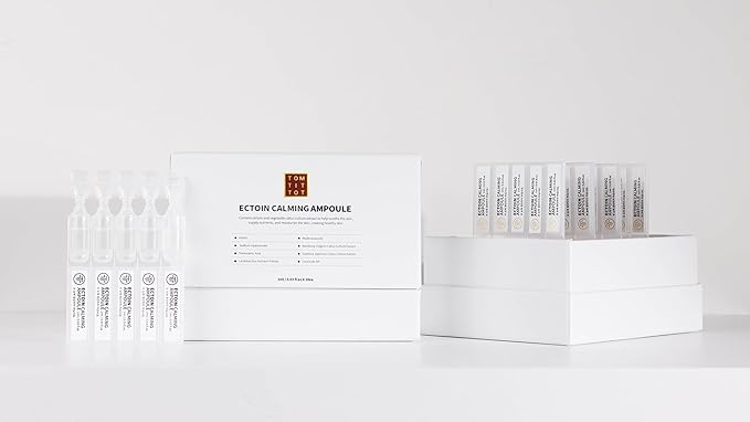 tom-tit-tot Ectoin Calming Ampoule - Skin Soothing and Protection, Ectoin and TeeTree-EXO, Korean Premium Skin Care, 0.03 fl oz X 20EA