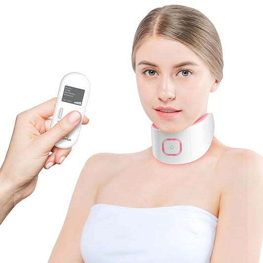 Neck Firming Device, Neck Tightening Machine Wrinkles Remover for Neck Lift, Led Red Blue Green Light