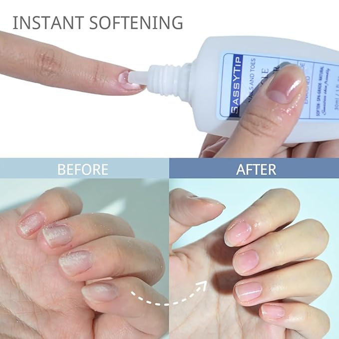 SASSYTIP Cuticle Remover Gel - Cuticle Removal & Deep Hydration, Ideal for Prepping Press-Ons, Gel Nails & Dry Cuticles, Trusted by Manicurists & Nail Artists, 1 fl oz Cucumber Fresh (Clear)