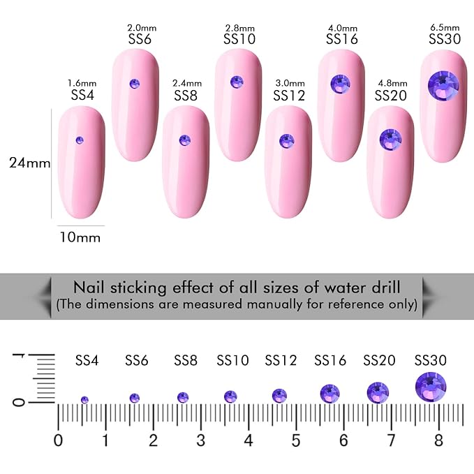 1440Pcs Purple Velvet Crystal Rhinestones,Glass Flatback Rhinestones Gemstones for Nail Face Makeup Art Crafts Clothes Decoration - (SS16,4.0mm,Purple Velvet)