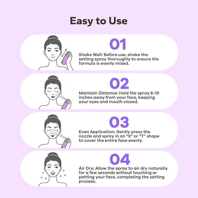 Makeup Setting Spray (4.06 Fl Oz), Matte Finish Setting Spray for Makeup, Long-Lasting Fixing Spray for Face, Oil Control for Oily Skin, Shine-Free