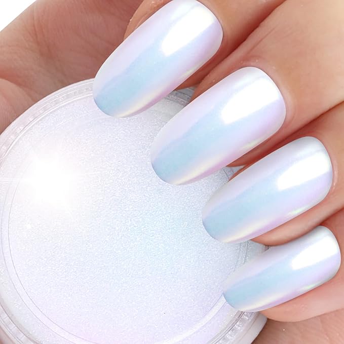 Artdone Chrome Nail Powder,Unicorn Mermaid Aurora Nail Powder,Iridescent Chameleon Effect Nail Color Metallic Mirror Chrome Powder Kit for Nail Art Gel Polish kit…