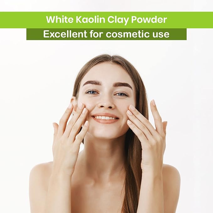 Soapeauty WHITE KAOLIN CLAY Powder | Cosmetic Grade 100% Natural | Facials, Face Mask, Soap Making, Bath Bomb | aka White Clay Powder, China Clay Powder | (16 OZ)