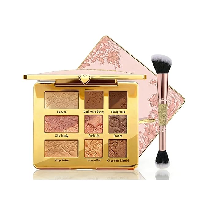 Stylivonne 9-Pan Neutral Eye Shadow Palette - Coconut Butter Formula, Creamy Velvety Matte & Shimmer Finishes, Long-Lasting Wear, Highly Pigmented & Blendable for Natural Everyday Makeup Looks