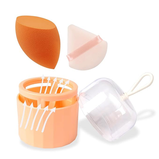 Toiletry Sponges Set Blender, Beauty Sponge with Holder Makeup Blender Flawless for Foundation, Liquid,Facial Makeup Tools Beauty Gift Set