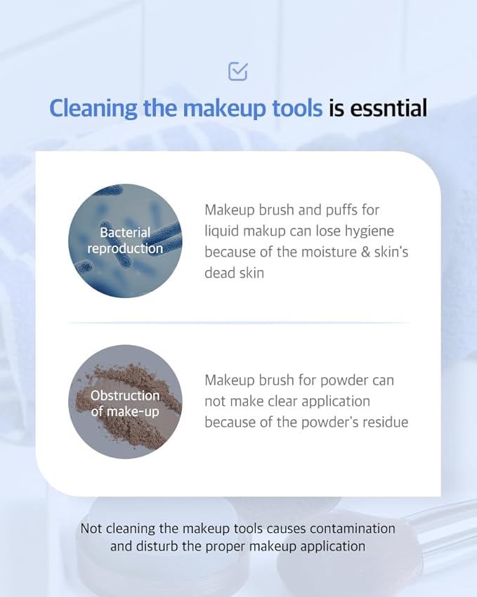 Solid Makeup Brush Cleaner 300+ Usage | Convenient Makeup Cleaner for Both Brushes & Puffs | Cosmetic Brush Cleaner Charcoal Included | Compact Size