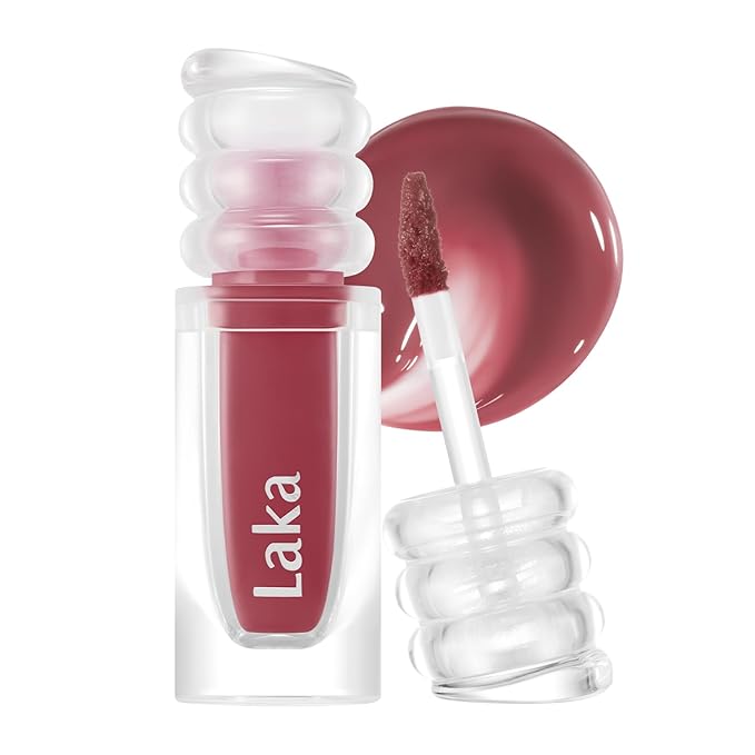 Laka Maxi Glayer Tint 3.8g/0.13oz, Glass Layer of Gloss, Ultra Glow & Vivid Layerable Pigments, High Shine Lip Oil, K-Beauty (#617 Grain)