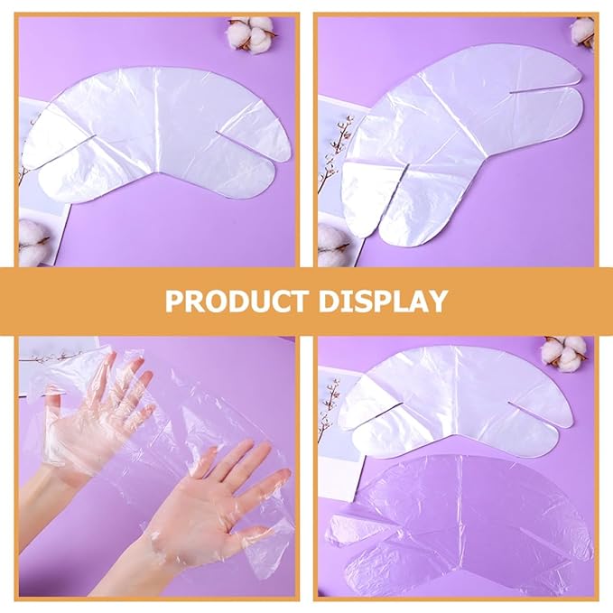 WOONEKY Disposable Plastic Neck Mask Patches 200Pcs Moisturizing Skin Care DIY Neck Mask Sheets for Hydration and Water Locking in Beauty Care Sessions