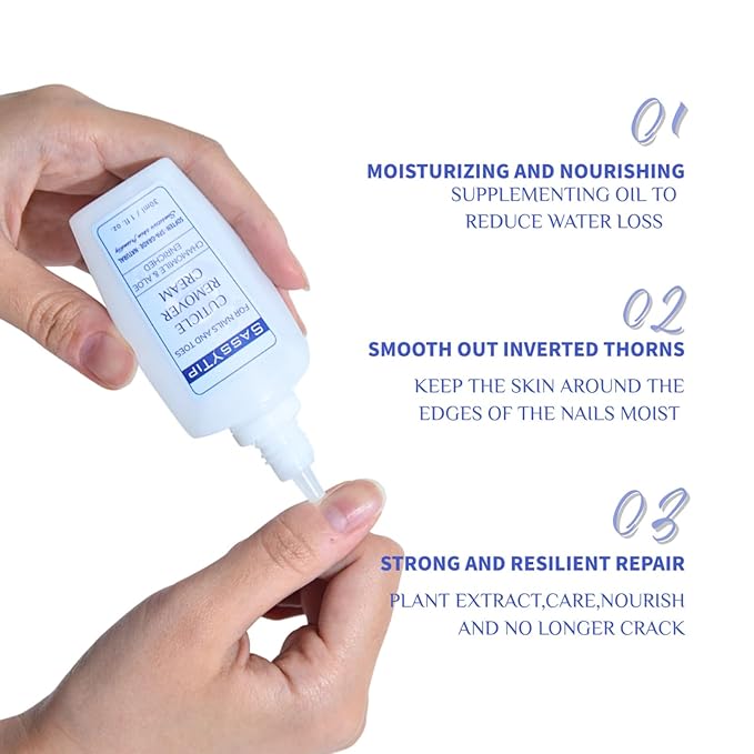 SASSYTIP Dynamic Duo: 15-Second Cuticle Remover Gel + Strengthening Nail Oil Pen. Get Salon-Perfect Nails at Home! Save with This Bundle. (Gel+Lemon)