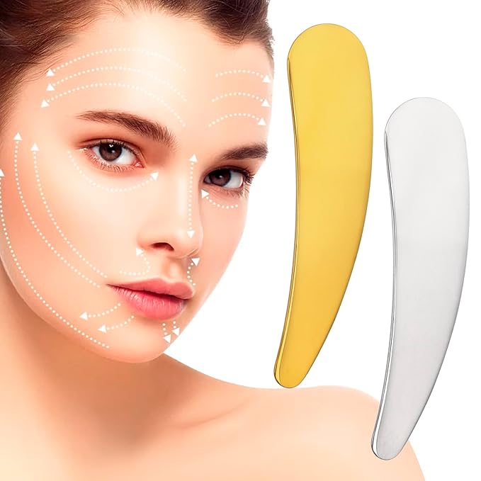Pndeyo 3pcs Mini Metal Makeup Spatula, Reusable Cosmetic Cream Spatulas Spoon, Skincare Scoop Applicator Facial Massage Beauty Tools for Mixing and Sampling Face Eye Cream- Silver & Gold & Rose Gold