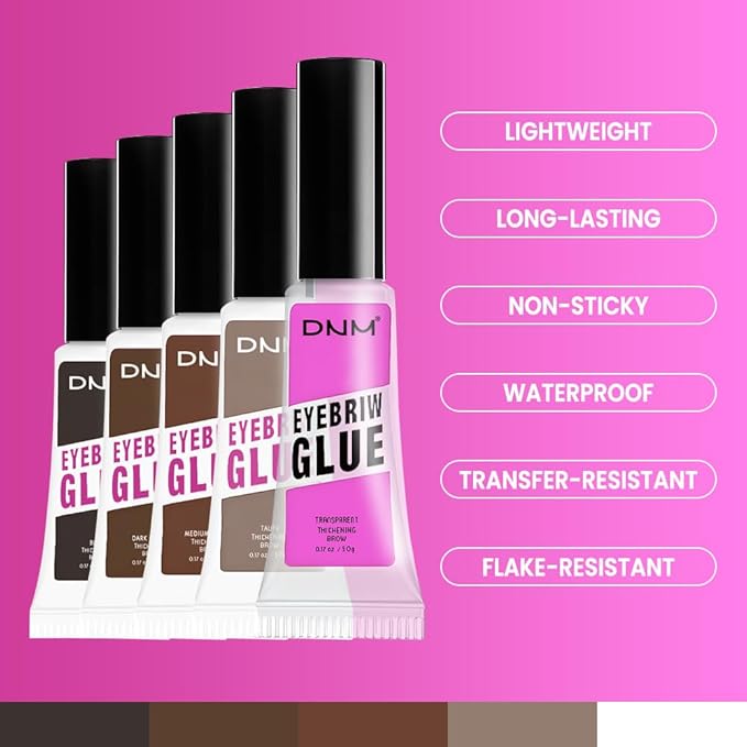 Kaely PROFESSIONAL MAKEUP Brow Glue, Tinted Eyebrow Gel, Eyebrow Mascara Waterproof, gel para cejas a prueba de agua, Eye Brow Fast Sculpt, Vegan & Cruelty-Free, 1Pcs-03 Medium Brown