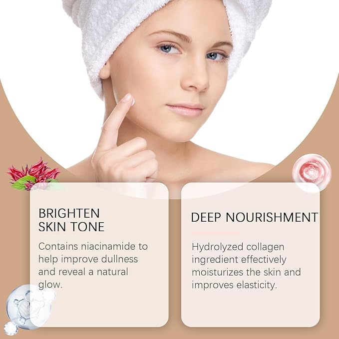 Niacinamide Brightening Face Cream, Moisturizing Tone-Up Cream for Women, Lightweight Hydrating Concealer Cream for Radiant and Smooth Skin 50g