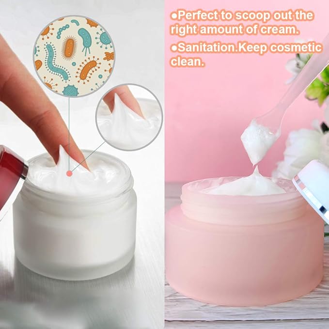 SumDirect Plastic Cosmetic Spatulas and Spoons 300 Pcs Disposable Mini Frosted Clear Makeup Mask Spatula