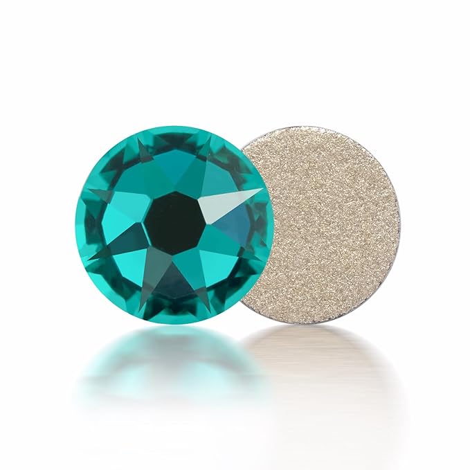 Meibite Green Zircon Flatback Rhinestones, Glass Rhinestones for Nail Art and Craft, Glue Fix, Loose Crystal Gemstones(Green Zircon, SS20, 1440pcs, 4.6-4.8mm)