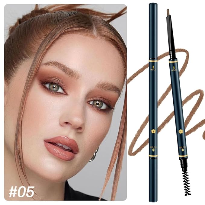 5 Pcs Eyebrow Pencils for Women, Waterproof Professional Makeup Micro Brow Pencil, Dark Coffee Brow Kit with Eyebrow Brush, Ultra-Fine Mechanical Pencil, Vegan&Cruelty-Free (C05#Dark Coffee)