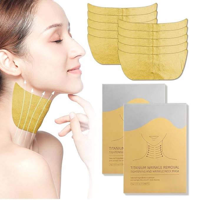 YILEST Neck Wrinkle Patches, Neck Mask for Tightening, Firming and Lifting, Anti-Wrinkle Wrap, Line Remover (10 Sheets)