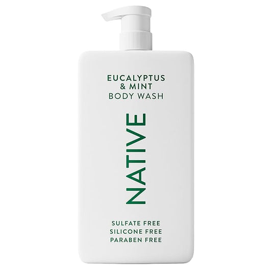 Native Sulfate Free Body Wash Contains Naturally Derived Ingredients | for Women & Men| Eucalyptus & Mint, 36 oz
