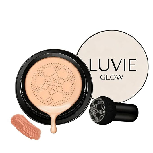 Foundation Cushion, Mushroom Head Air Cushion CC Cream, BB Cream Face Makeup Foundation, Moisturizing Concealer Brighten Long-Lasting, Even Skin Tone for All Skin Types (brunet brown)