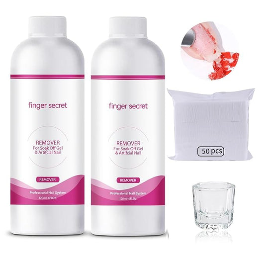 BEVINAS Nail Polish Remover 8Fl.Oz Nail Polish Remover Kit Polish Remover for Nails Glue Artificial Nails,Glitter Polish,Hard Builder gel,dip powder,poly gel,acrylic powder Remove