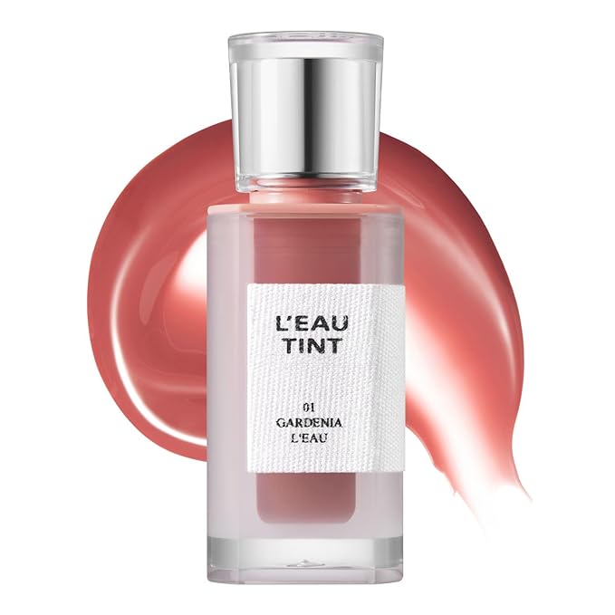 BBIA L’EAU Tint – Glossy & Glow Lip Stain Watery Lip Tint Non-Sticky High Shine Finish Long-lasting Moisturizing Lightweight Natural Daily Use Vegan Korean Makeup (01 GARDENIA L'EAU)