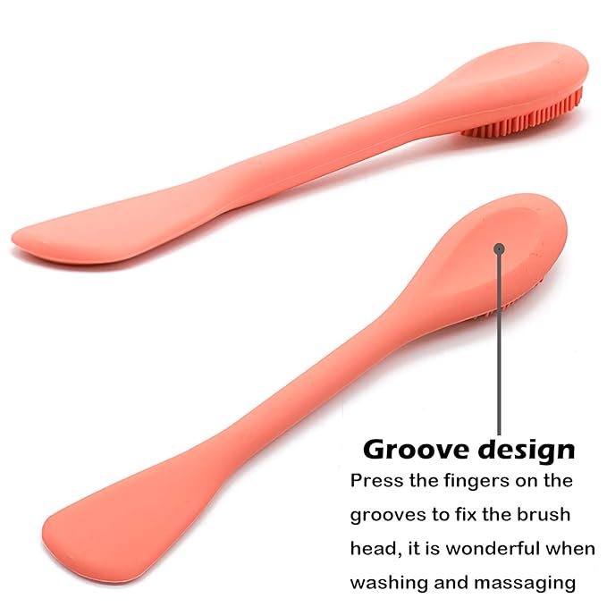 RamPula Silicone Face Mask Brush, Face Scrubber for Gentle Exfoliating & Hairless Moisturizers Applicator Tools for Apply Mud, Clay, Charcoal Mixed Mask, Cream, Lotion
