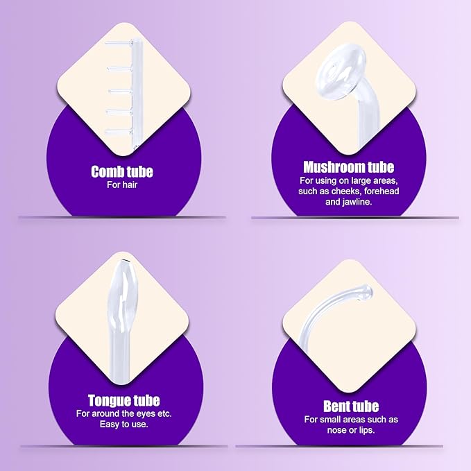 Wireless Lift Wand Professional High Frequency Facial Wand Machine Includes 4 Electrodes,Therapy Wand - Xenon Gas Diminish Wrinkles, Scars, Dark Circles, Breakthrough Device for Beauty (White)