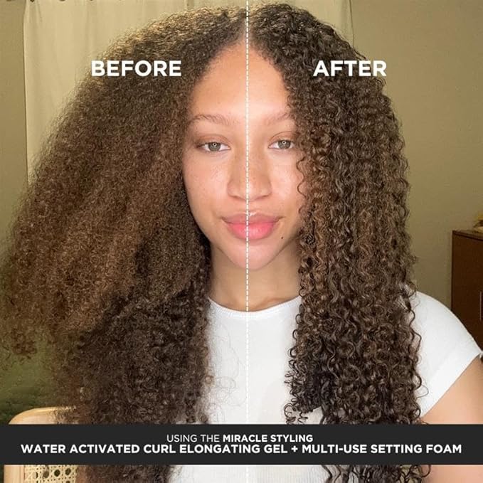 tgin Miracle Styling Multi-Use Setting Hair Foam Mousse – Curly Hair Products to Moisturize & Define – Lightweight, Non-Drying Formula for All Curl Types (7 oz)