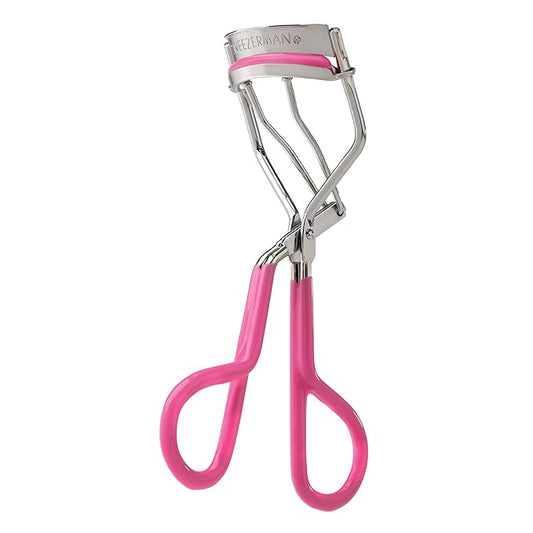 Tweezerman Neon Pink Comfort Grip Eyelash Curler - Makeup Eyelash Tool for All Eye Shapes