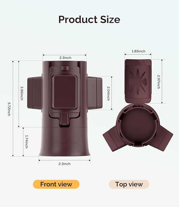 MelodySusie GelCarousel for Nail Polish Bottle Holder and Nail Art Tools Organizer, 360° Rotating Storage Container with 3Pcs Detachable Silcone Gel Polish Holder, Brown(Only Box)