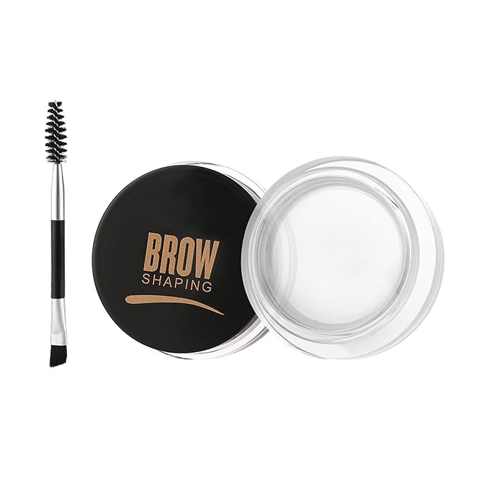 Eyebrow Pomade Brow Gel Pomade,Long Lasting Waterproof and Enhancers Eyebrow Soft Smooth,Eyebrow Makeup Gel with Eyebrow Brush for Girls and Women-Transparent
