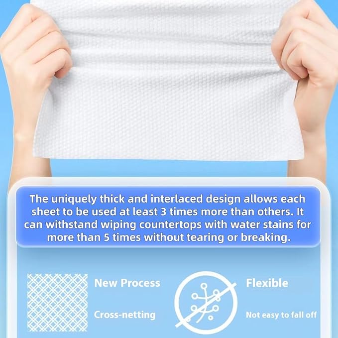 Disposable face towel, MIXUISEE thick and soft face towels. 100% cotton face cloths, facial towels 150% thickness. Increased size: 12 "x10", Makeup removal and cleaning (Extra thick 60 PCS)