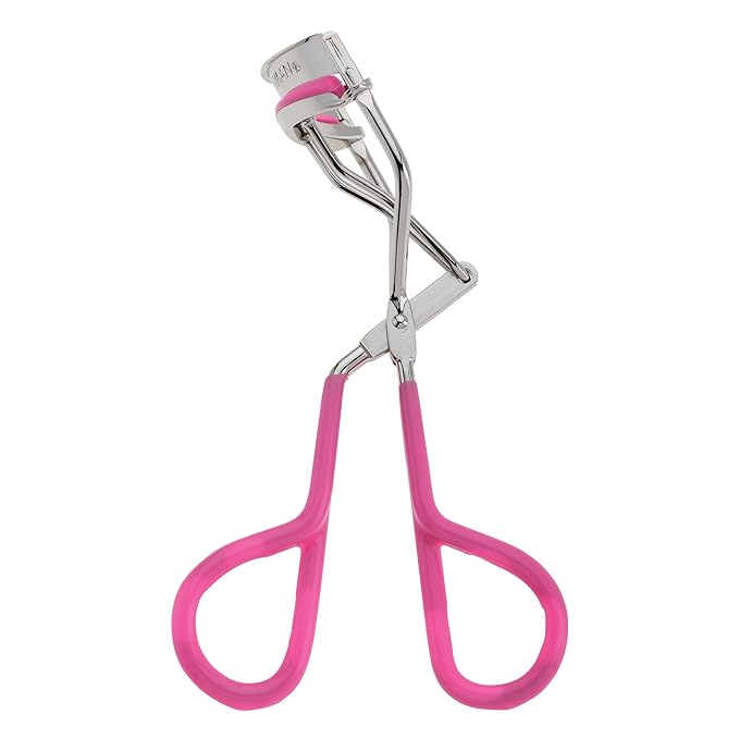 Tweezerman Neon Pink Comfort Grip Eyelash Curler - Makeup Eyelash Tool for All Eye Shapes