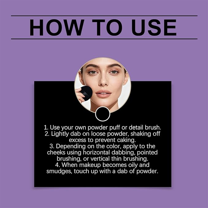 Finishing Powder Makeup, 6g Loose Setting Powders, Oil Control Sweat Proof Foundation, Matte Smoothing Skin Face Powder, Beauty, Makeup Bag, Studio