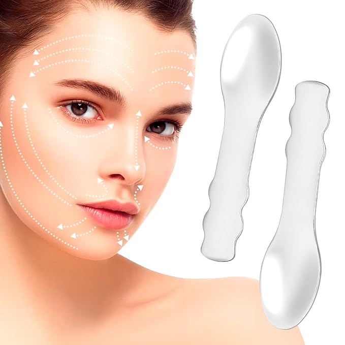 Pndeyo 3pcs Mini Metal Makeup Spatula, Reusable Cosmetic Cream Spatulas Spoon, Skincare Scoop Applicator Facial Massage Beauty Tools for Mixing and Sampling Face Eye Cream- Silver