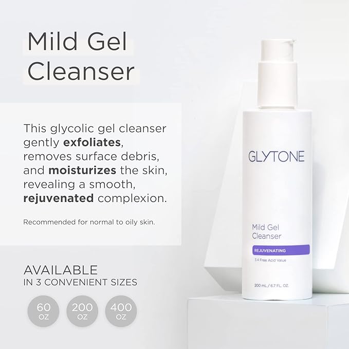 Glytone Mild Cream Cleanser | Exfoliate & Moisturize with 3.4 Free Acid Value Glycolic Acid & Glycerin | Face Wash for Women Removes Makeup & Oil | Face Cleanser for Dry Skin | 6.7 Fl oz.
