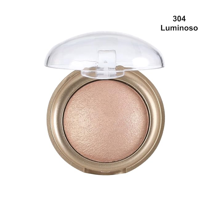 Baked Highlighter Contour Powder Sheer Pearl Shimmer Shades for Face Highlighter Makeup Brighten Up (304-Luminoso)