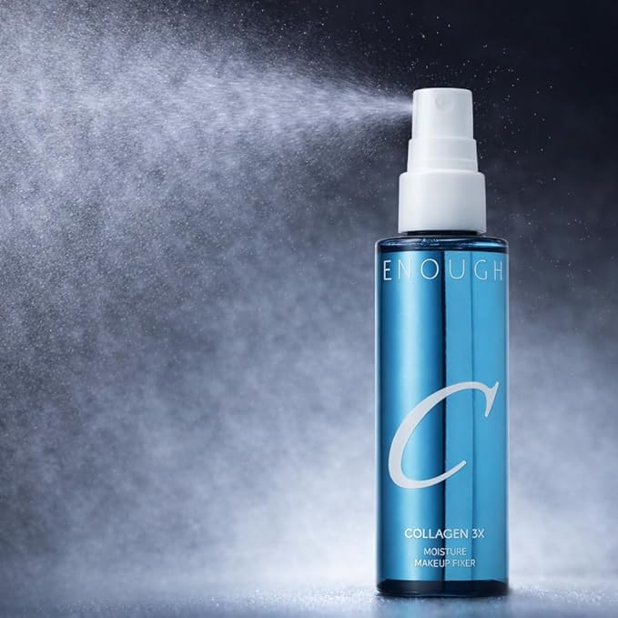 Enough Collagen 3X Moisture Makeup Fixer, Korean Make Up Dewy Setting Spray for Face, Long Lasting Hydrating Facial Mist with Hyaluronic Acid, 3.38 fl oz (100 ml)