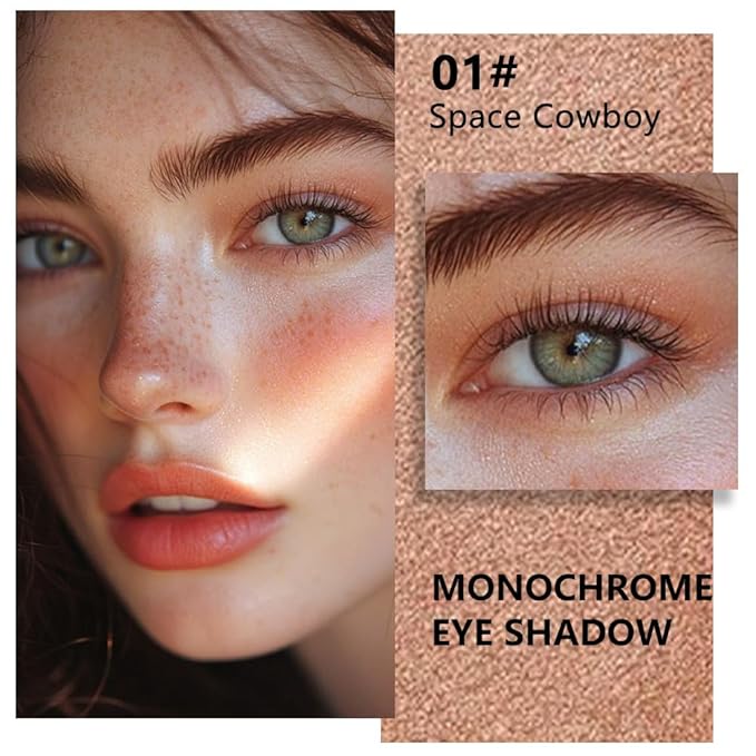 Glittler Single Eye Shadow Palette Makeup, Champagne Gold Sparkle Shimmer Monochrome Eyeshadow For Older Women, Pigmented Waterproof Sombras Para Ojos, Vegan, Talc, Paraben&Cruelty Free, 01