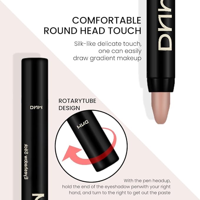evpct 2Pcs Cream Eyeshadow Sticks Set for Eyes Waterproof, Ginger Matte Caramel Matte Eye shadow Stick Pencil Pen Bulk sombras en crema para ojos 29+30