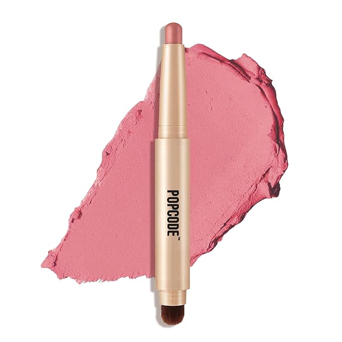 Neutral and Brown Metallic Eyeshadow Stick Pencil Crayon,Champagne Shimmer Cream Eye Brightener Stick Highlighter Makeup,Pro Waterproof & Long Lasting (006 Pink Matte)