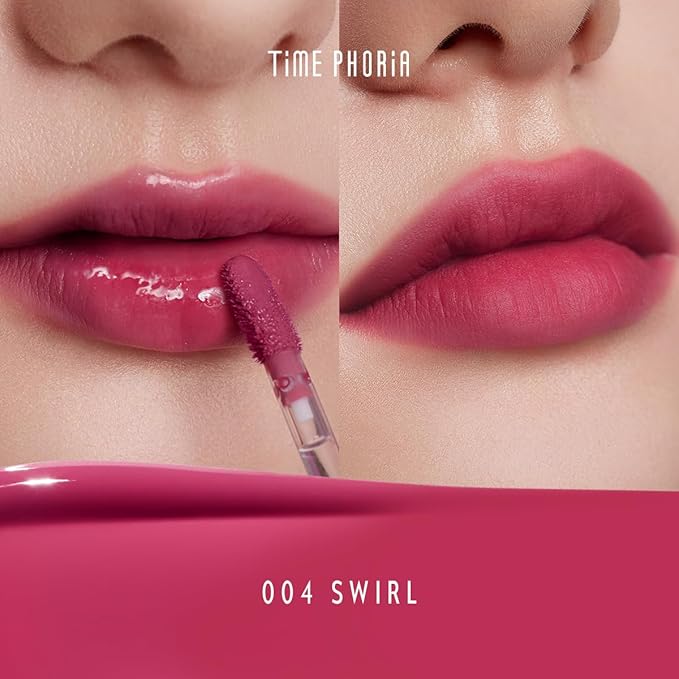 Altera Blurring Lip Tint 004 Swirl, Mauvish Pink Glossy to Soft Matte Finish, Blur Lip Lines, Weightless No-Sticky Airy Velvet Texture, Vibrant Hydrating Long-Lasting Lip Stain