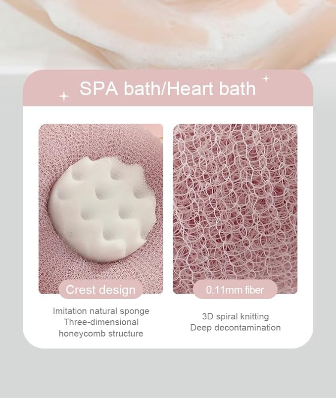 Super Soft Sunflower Suction Cup Bath Ball, New Upgraded 2-in-1 Sunflower Ball Exfoliating Bath Sponge Cleaning Brush, Mesh Shower Body Sponge Accessories for Women, Men (Cyan+Purple)