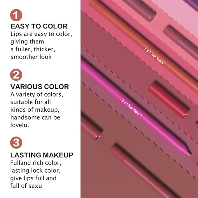 evpct 1Pcs Natural Orange Matte Long Lasting Lip Liner Pencils Makeup for Shaping & Sculpting Lips, No Transfer Long Wear Waterproof Pigmented Lip Liner lipliners Crayon Lipstick Pencil Sharpener 07