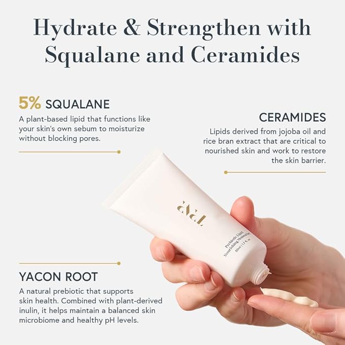 Prebiotic Lipid Nourishing Facial Moisturizer (50ml/1.7oz) | Hydrating Face Cream| Natural, Plant-Based & Science-First Skincare Routine for Men & Women
