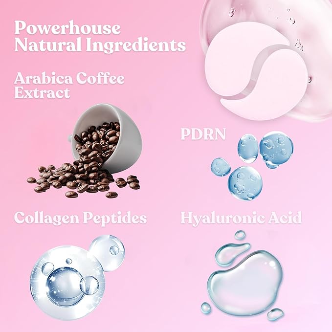 Instalift Pdrn & Collagen Eye Patches, Pdrn Collagen eye patches, Eye Patches for Puffy Eyes and Dark Circles (1 Box (8 pieces))