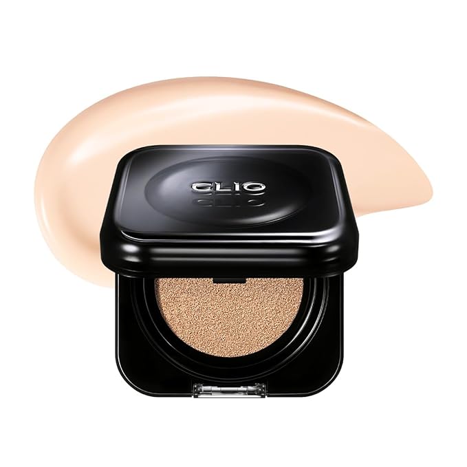 CLIO Kill Cover Founwear Cushion Foundation, Flawless Full Coverage with Matte Finish, Covering Pigmentation and Blemish, Long-Lasting, Creamy Lightweight Texture, Korean Cushion (19N PORECELAIN)