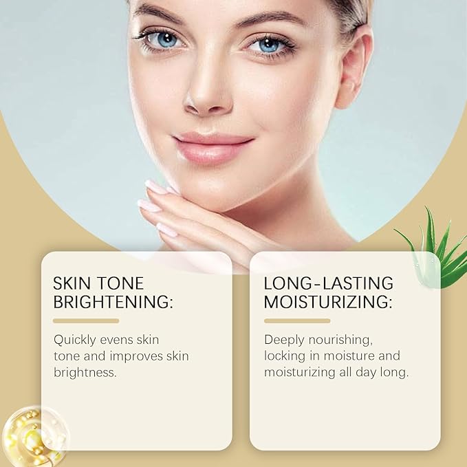 Vitamin C Niacinamide Tone-Up Cream, Hydrating Moisturizer with Brightening Effect, Lightweight Natural Concealer Cream for Radiant Skin 100g