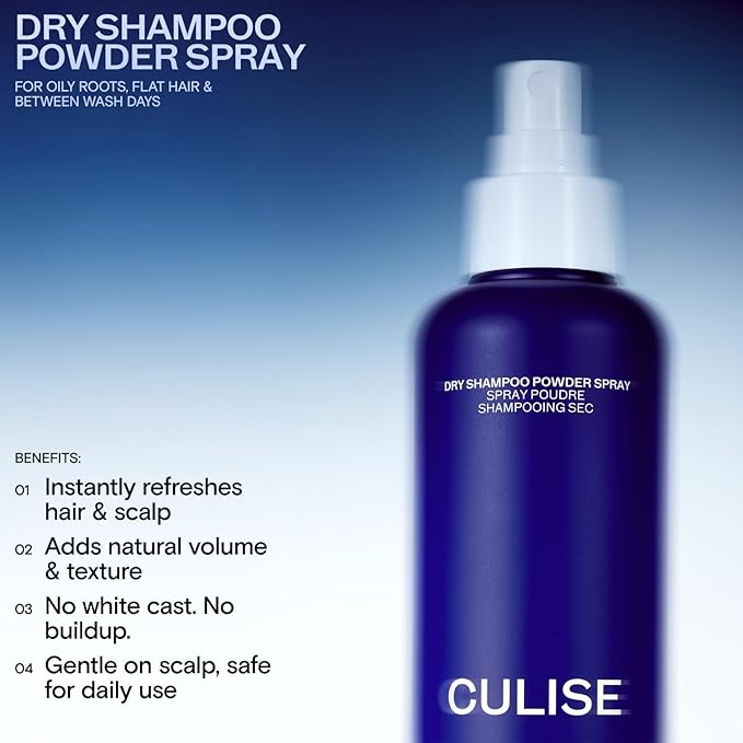 Korean Hair Care Dry Shampoo Powder Spray - Non Aerosol Formula for Oily Hair, Scalp Balance, Roots Refresher - 245ml Large Size - Rice Starch & Probiotics for Dark, Blonde, Color Treated