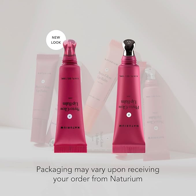 Naturium Phyto-Glow Lip Balm, Hydrating Lip Care with a Glossy Finish, 0.34 oz Jam